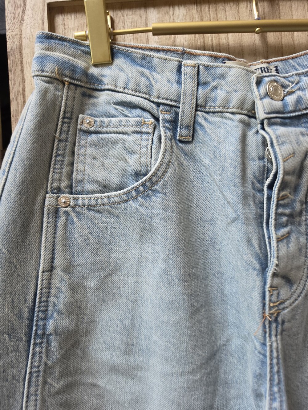 NWOT We The Free Good Luck/Lucky You Mid Rise Barrels In Aegean - Picture 8 of 15